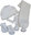 Newborn Babyset Mütze, Schal, Handschuhe in weiß